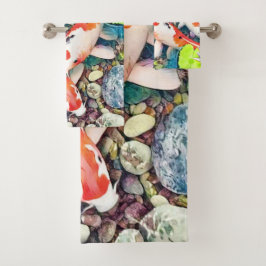 Conjunto De Toalhas Koi Pond