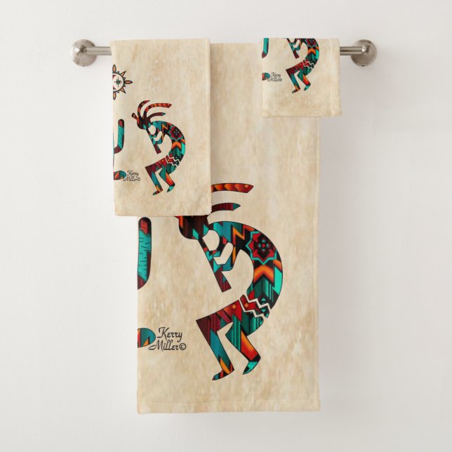 Conjunto De Toalhas Kokopelli E Cactus (Insitu)