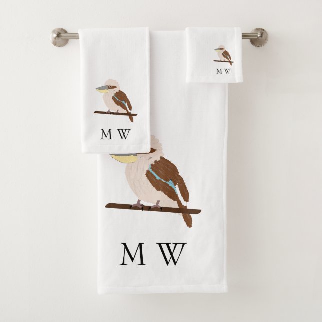Conjunto De Toalhas Kookaburra Design Monogramada (Insitu)