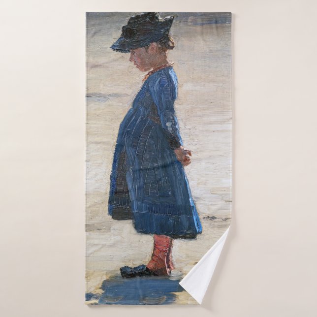 Conjunto De Toalhas Kroyer - Menina parada em Skagen Beach (Toalha de Banho)