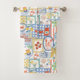 Conjunto De Toalhas La Dolce Vita Italian Summer Lemon Mediterranean 