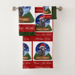 Conjunto De Toalhas Labrador Retriever Christmas
