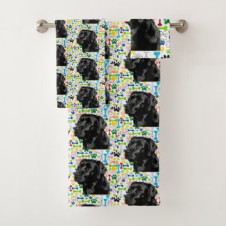Conjunto De Toalhas Labrador retriever preto