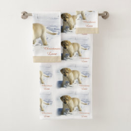 Conjunto De Toalhas Labrador Retriever Puppy Natal