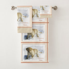 Conjunto De Toalhas Labrador Retriever Puppy Natal