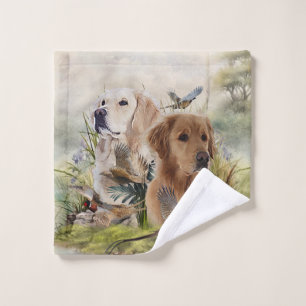 Conjunto De Toalhas Labrador Retrievers com Faisão, Arte