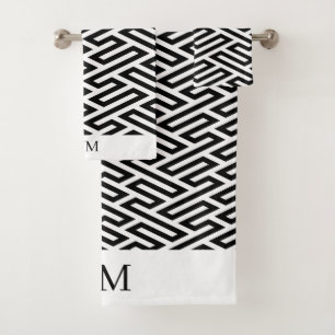 Conjunto De Toalhas Labyrinth Maze Geometric Bath Towel Set