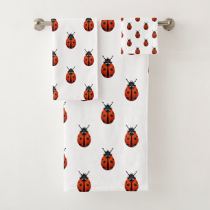 Conjunto De Toalhas Ladybugs Bath Towel Set