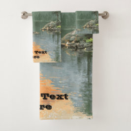Conjunto De Toalhas Lago ao Pôr do Sol