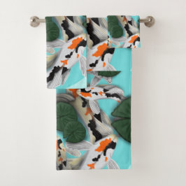 Conjunto De Toalhas lagoa Koi