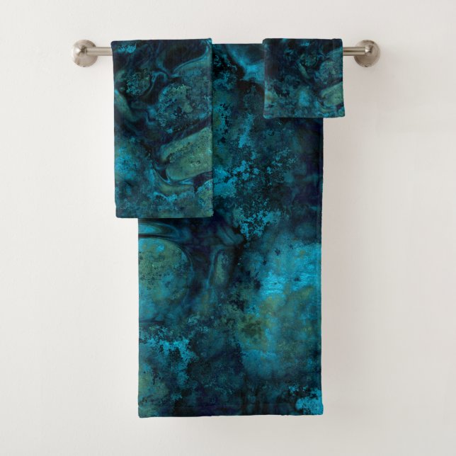 Conjunto De Toalhas Lagoa Stone Abstrato (Insitu)