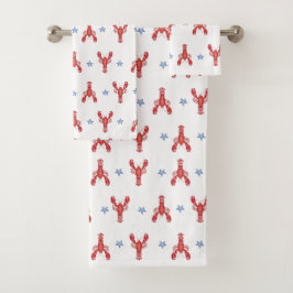 Conjunto De Toalhas Lagosta se Encontra com o Preparatório Litorâneo C