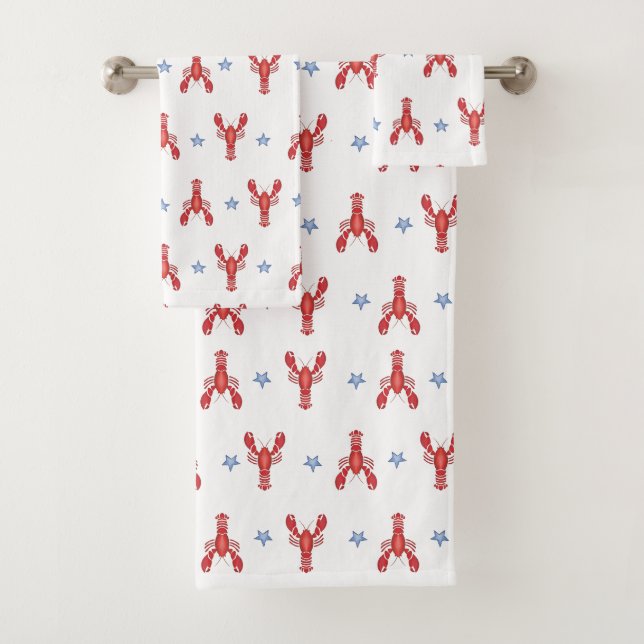 Conjunto De Toalhas Lagosta se hospedando em um refúgio costeiro de lu (Insitu)