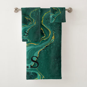 Conjunto De Toalhas Lâmina de mármore-marble-art elegante, brilho dour