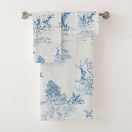 Conjunto De Toalhas Lâmpada Azul Toile