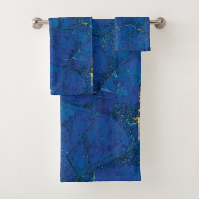 Conjunto De Toalhas Lapis Azul Moderno Lazuli (Insitu)