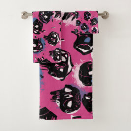 Conjunto De Toalhas Lar e morar em casa e bath e beleza cor-de-rosa