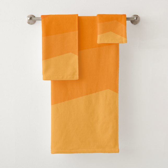 Conjunto De Toalhas Laranja Desvanecendo  (Insitu)