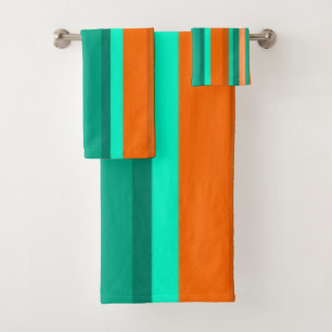 Conjunto De Toalhas Laranja e Rasgos