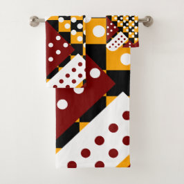 Conjunto De Toalhas Laranja e vermelho escuro