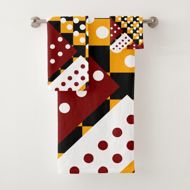 Conjunto De Toalhas Laranja e vermelho escuro (Insitu)