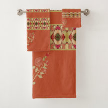 Laranja Profundo com floral