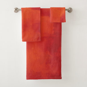 Conjunto De Toalhas Laranja Queimada - Leaf Abtract Autumn