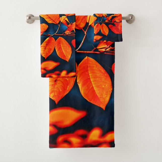 Conjunto De Toalhas Laranja Vibrante Deixa Arte (Insitu)
