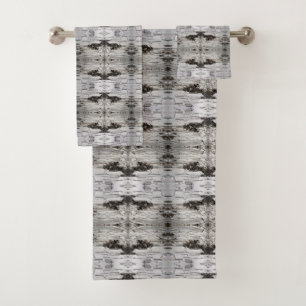 Conjunto De Toalhas Latido de vidoeiro preto e branco