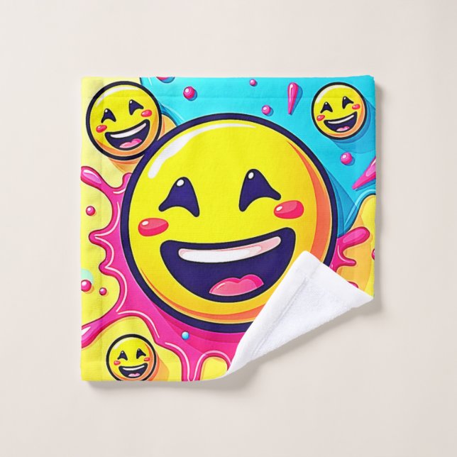 Conjunto De Toalhas Laughing Emoji Splash Party (Pano de lavar)