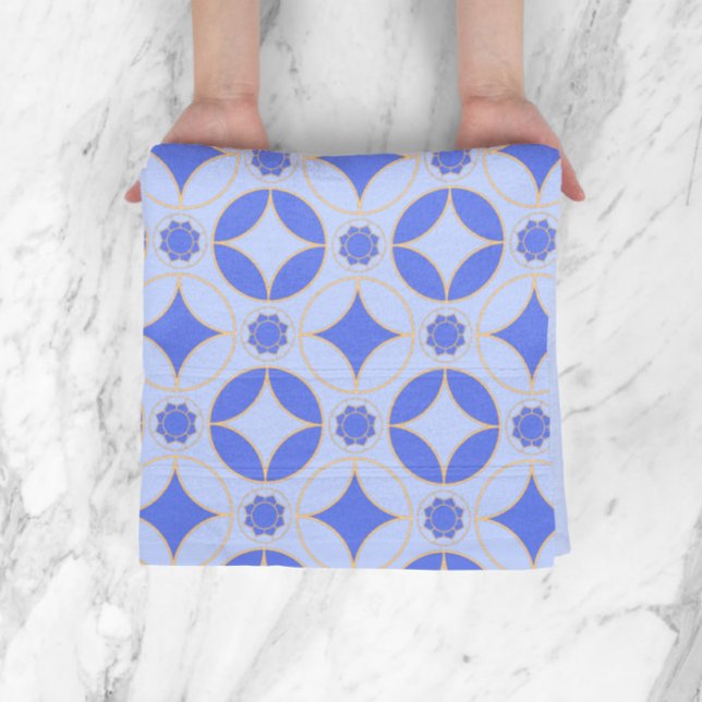 Conjunto De Toalhas lavanda azul - padrão Deco clássico (Criador carregado)