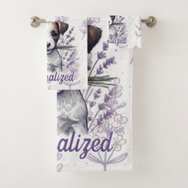 Conjunto De Toalhas Lavanda Terrier Love