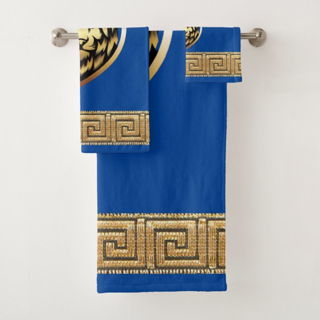 Conjunto De Toalhas Leão Real do Inglês Antigo Designer (Insitu)