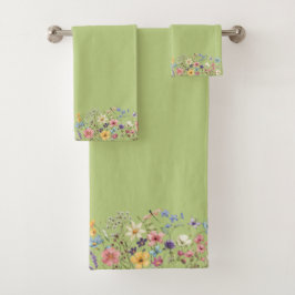 Conjunto De Toalhas Lema verde libélula e borboleta