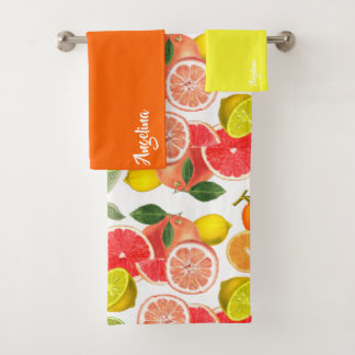 Conjunto De Toalhas Lemon green orange citrus Pattern name