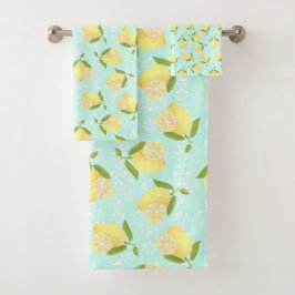 Conjunto De Toalhas Lemon Motif Love Blue