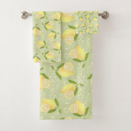 Conjunto De Toalhas Lemon Motif Love Green