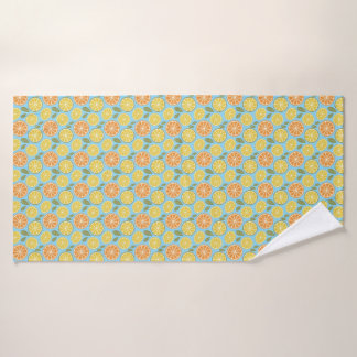 Conjunto De Toalhas Lemon yellow orange Pattern blue name