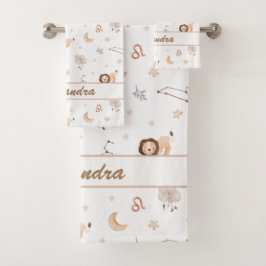 Conjunto De Toalhas Leo Baby | Negrito e Suave para Leões Pequenos