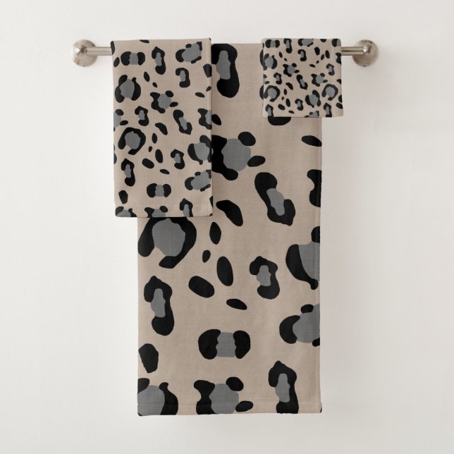 Conjunto De Toalhas Leopard Animal Print Glam #15 (Insitu)