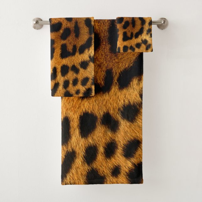 Conjunto De Toalhas Leopard Pattern (Insitu)