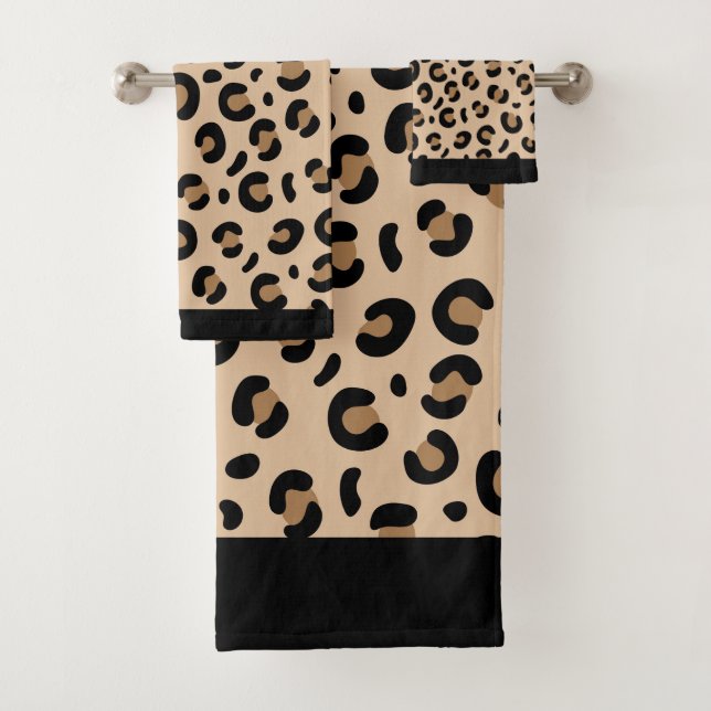Conjunto De Toalhas Leopard Print Towel Set (Insitu)