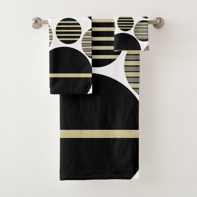 Conjunto De Toalhas Leopard Strips Natal Balls Glam #1 #xmas #art (Insitu)