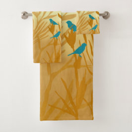 Conjunto De Toalhas Les oiseaux bleus