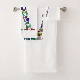 Conjunto De Toalhas Letra V Monograma