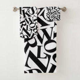 Conjunto De Toalhas Letras alfabéticas