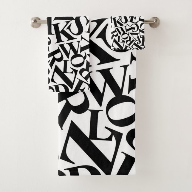 Conjunto De Toalhas Letras alfabéticas (Insitu)