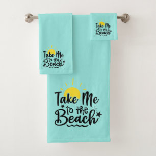 Conjunto De Toalhas Leve-Me Ao Sol Amarelo Da Praia