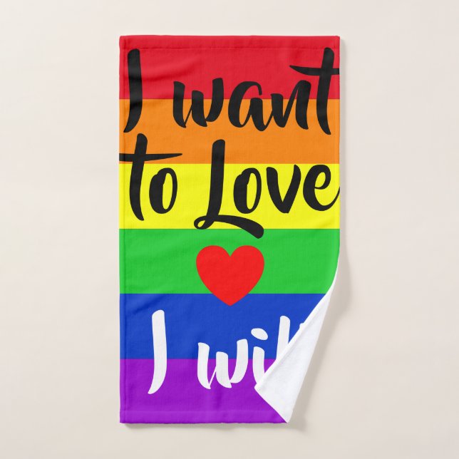 Conjunto De Toalhas #LGBT #love #orgulde #gay #liberdade #parada (Toalha de mão)