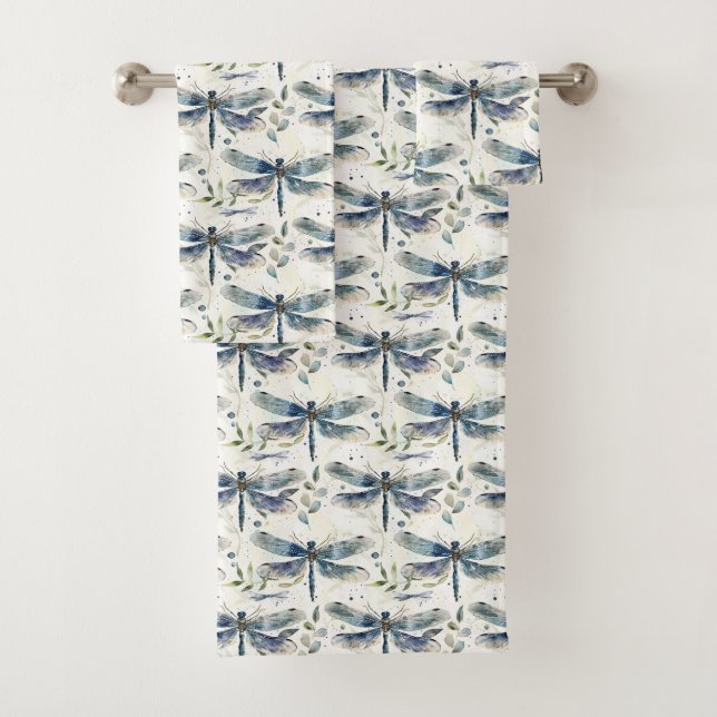 Conjunto De Toalhas Libélulas Azuis (Insitu)